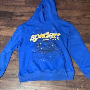 Spider Blue Graphic Hoodie